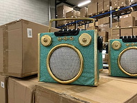 Partij decoration radio 30x13x29cm green (79x) - afbeelding 1 van  4