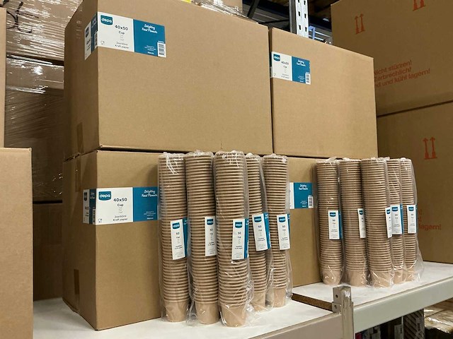 Partij depa cup 2oz/60ml kraft papier (9100x) - afbeelding 2 van  4