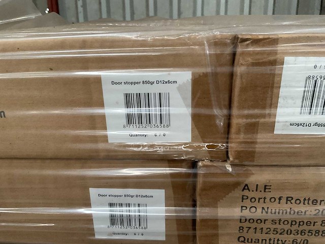Partij deurstoppers met hendel - 850gr - 12x6 cm (110x) - afbeelding 3 van  5