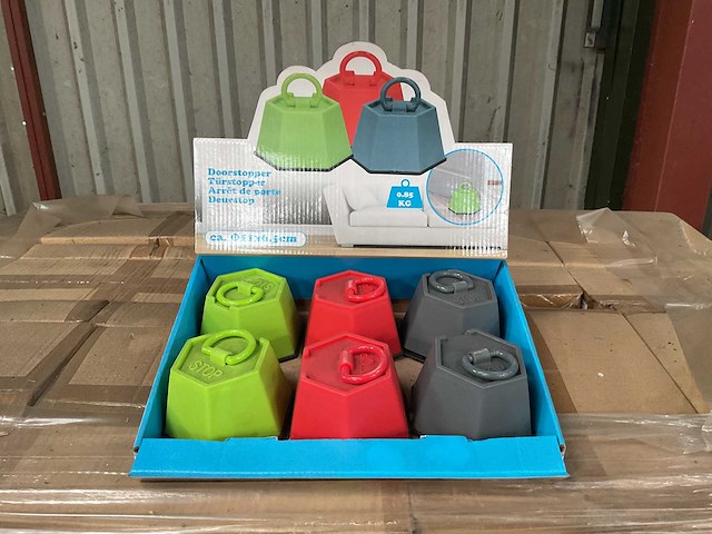 Partij deurstoppers met hendel - 850gr - 12x6 cm (110x) - afbeelding 1 van  5
