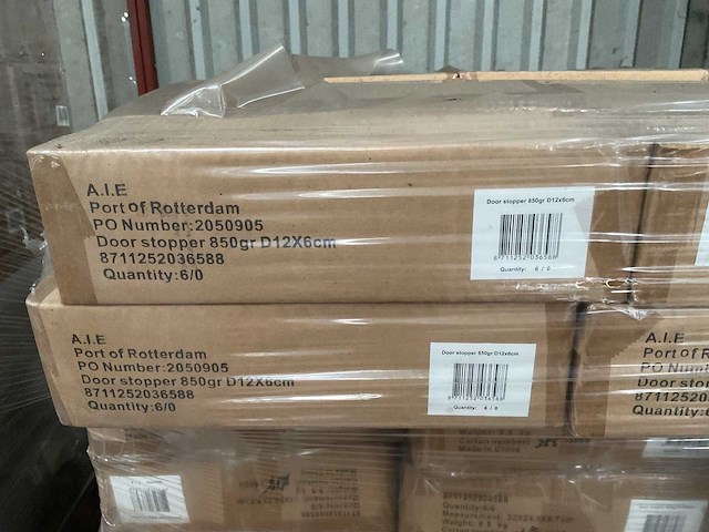 Partij deurstoppers met hendel - 850gr - 12x6 cm (110x) - afbeelding 3 van  5