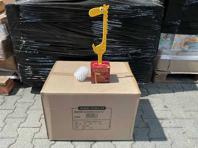 Partij dhink giraffe wc borstels (24x) - afbeelding 2 van  5