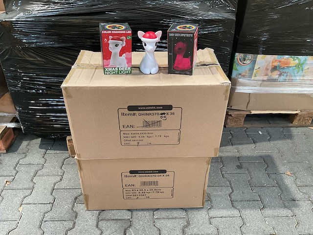 Partij dhink nachtlamp - met kleurverandering - hert (72x) - afbeelding 3 van  6