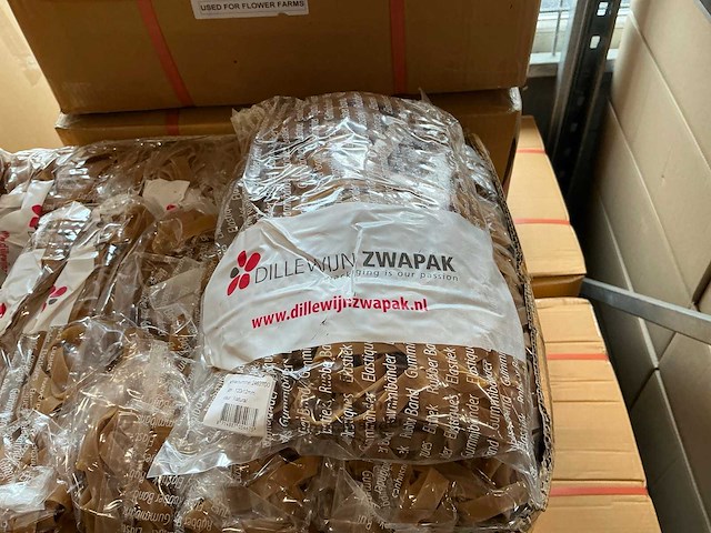 Partij dillewijn zwapak elastieken 120x12mm natural 1kg per zak (340x) - afbeelding 1 van  4