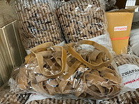 Partij dillewijn zwapak elastieken 120x15mm natural (320x) - afbeelding 4 van  6