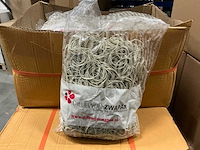 Partij dillewijn zwapak elastieken 40x1.5mm wit 1kg per zak (130x) - afbeelding 1 van  3