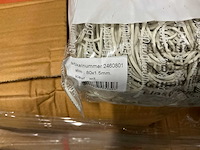 Partij dillewijn zwapak elastieken 80x1.5mm wit 1kg per zak (300x) - afbeelding 2 van  4