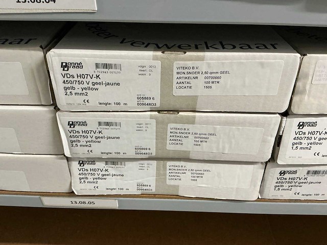 Partij divers donne installatiedraad (22x) - afbeelding 7 van  8
