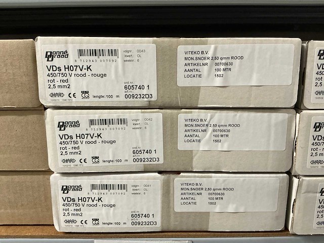 Partij divers donne installatiedraad (26x) - afbeelding 9 van  10