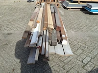 Partij divers hout restmateriaal op 2x pallet - afbeelding 3 van  8
