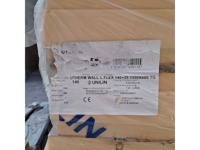 Partij divers isolatiemateriaal, o.a. kingspan, op 3x pallet - afbeelding 3 van  9