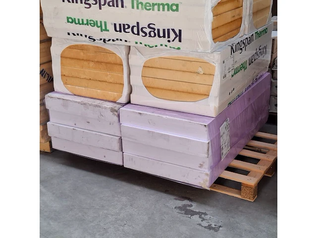 Partij divers isolatiemateriaal, o.a. kingspan, op 3x pallet - afbeelding 8 van  9