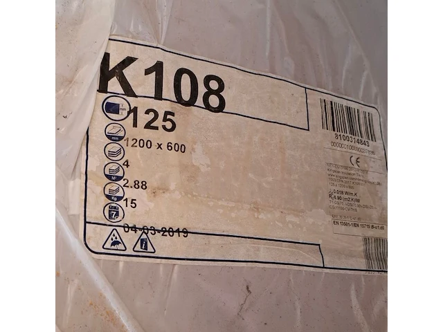 Partij divers isolatiemateriaal, o.a. kingspan, op 3x pallet - afbeelding 3 van  12