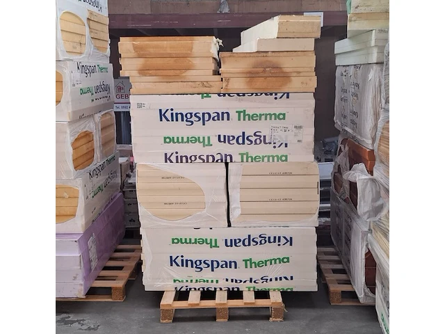 Partij divers isolatiemateriaal, o.a. kingspan, op 3x pallet - afbeelding 6 van  12