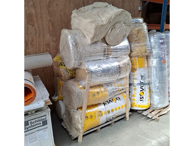 Partij divers isolatiemateriaal op 2x pallet - afbeelding 2 van  6