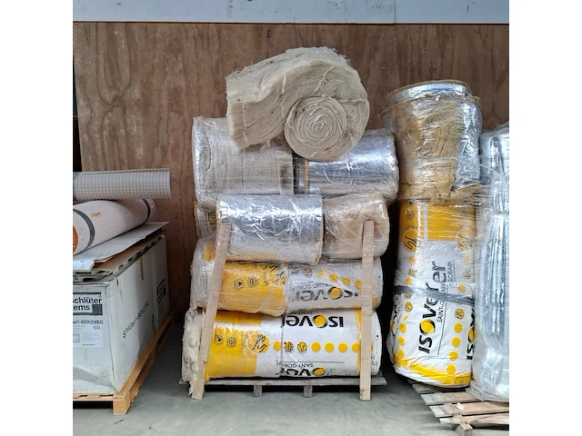 Partij divers isolatiemateriaal op 2x pallet - afbeelding 3 van  6