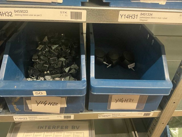 Partij divers soorten zwenk- en bokwielen - afbeelding 2 van  6