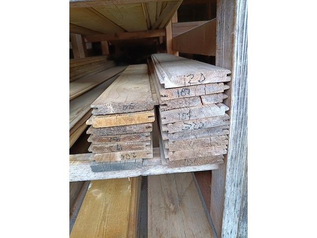 Partij divers tuinhout planken - afbeelding 2 van  7