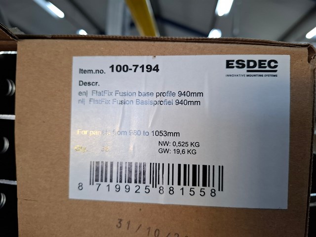 Partij divers zonnepaneel bevestigingsmateriaal esdec - afbeelding 3 van  9
