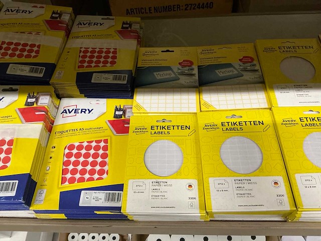 Partij diverse avery etiketten (539x) - afbeelding 4 van  7