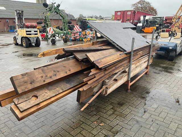 Partij diverse balk hout - afbeelding 6 van  7