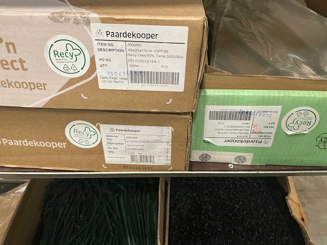 Partij diverse bloemenhoezen/prijslabels/elastieken/etc - afbeelding 9 van  12