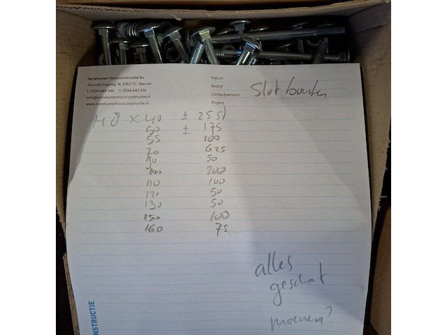 Partij diverse bouten, o.a. wurth, gfo en friulsider - afbeelding 21 van  37