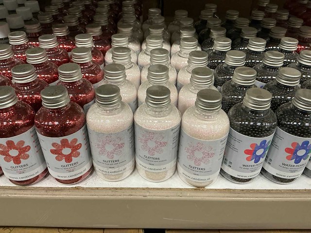 Partij diverse centimo glitters/water pearls&vase color (290x) - afbeelding 5 van  14