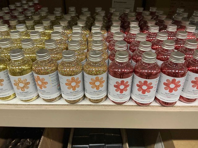 Partij diverse centimo glitters/water pearls&vase color (290x) - afbeelding 8 van  14
