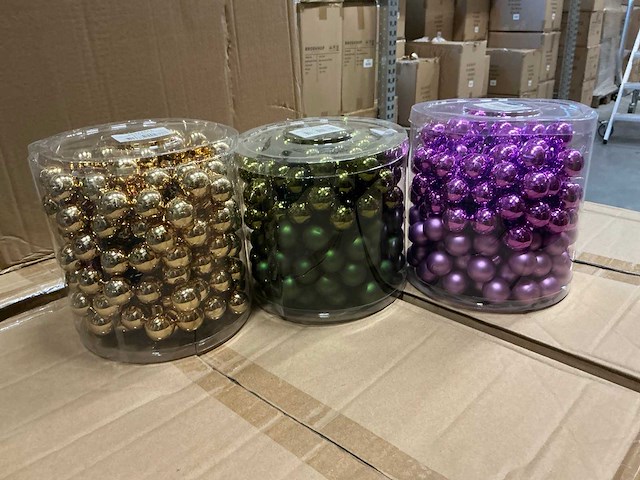 Partij diverse christmas balls wire 3x25mm 48tf (120x) - afbeelding 1 van  1
