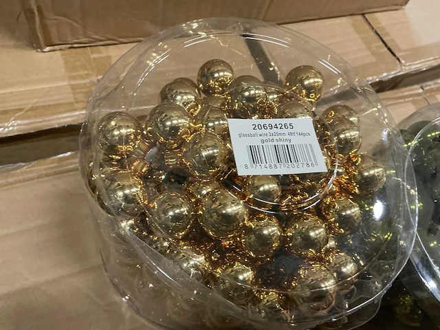 Partij diverse christmas balls wire 3x25mm 48tf (120x) - afbeelding 5 van  9