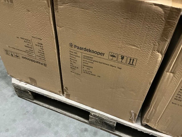 Partij diverse christmas glazen kerstballen 60mm 30/tube (78 tubes) - afbeelding 6 van  17