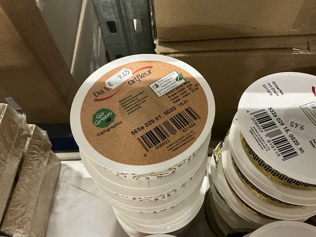 Partij diverse davinci artfleur rollen lint (209x) - afbeelding 2 van  25
