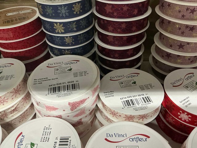 Partij diverse davinci artfleur rollen lint (209x) - afbeelding 10 van  25