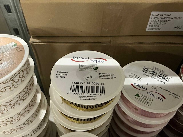 Partij diverse davinci artfleur rollen lint (209x) - afbeelding 3 van  22