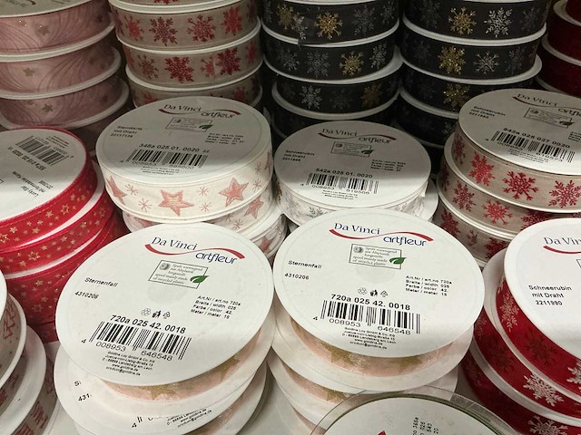 Partij diverse davinci artfleur rollen lint (209x) - afbeelding 10 van  22