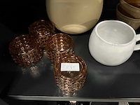 Partij diverse decoratie (theelichthouders/vaasjes/potten/etc) (58x) - afbeelding 9 van  18