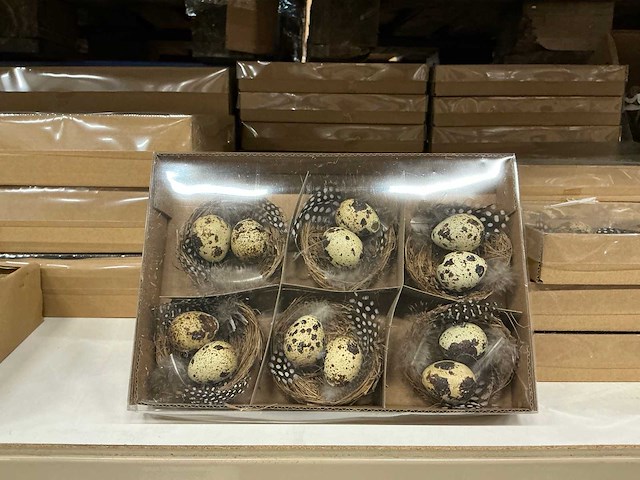 Partij diverse decoratie vogel nestjes (68x) - afbeelding 4 van  10