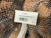 Partij diverse decoratieve dennenappels 1kg/net (39x) - afbeelding 3 van  4