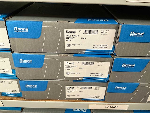 Partij diverse donne installatiedraad vmds h05v-k 300/500 v (25x) - afbeelding 2 van  5