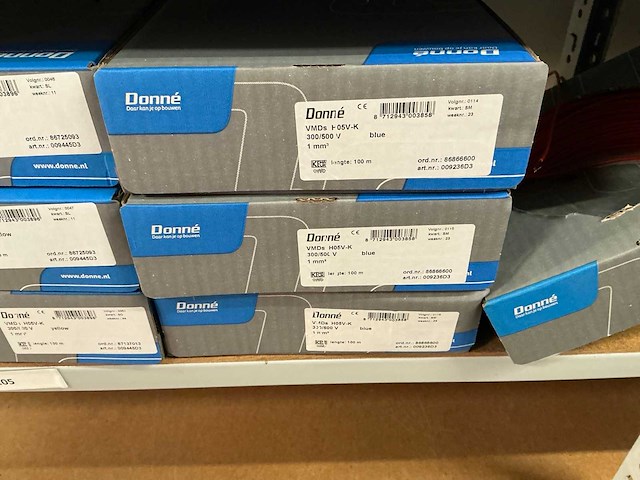 Partij diverse donne installatiedraad vmds h05v-k 300/500 v (25x) - afbeelding 5 van  5