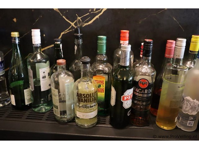Partij diverse dranken (aangebroken) o.a. bacardi martini vermouth extra dry, safari, pisang ambon & coebergh classic - afbeelding 3 van  6
