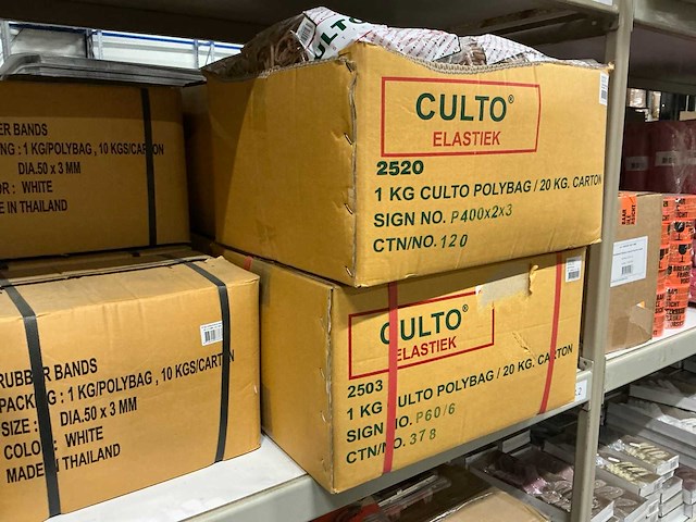 Partij diverse elastieken 1kg per zak (170x) - afbeelding 6 van  8