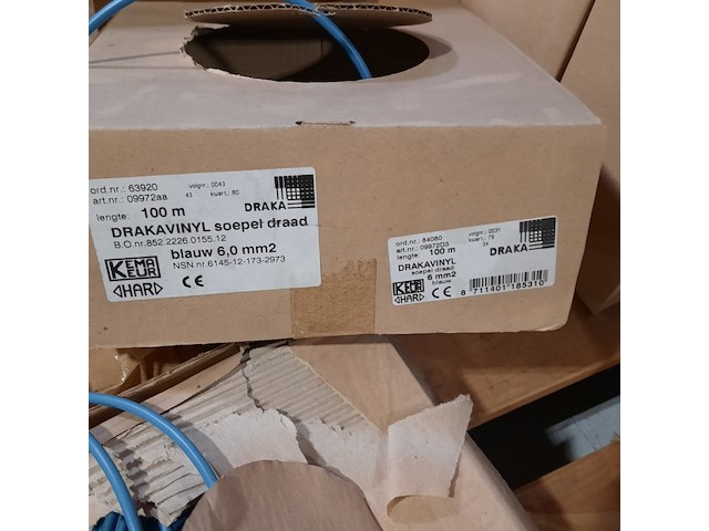 Partij diverse elektriciteitsdraden , draka - afbeelding 7 van  7