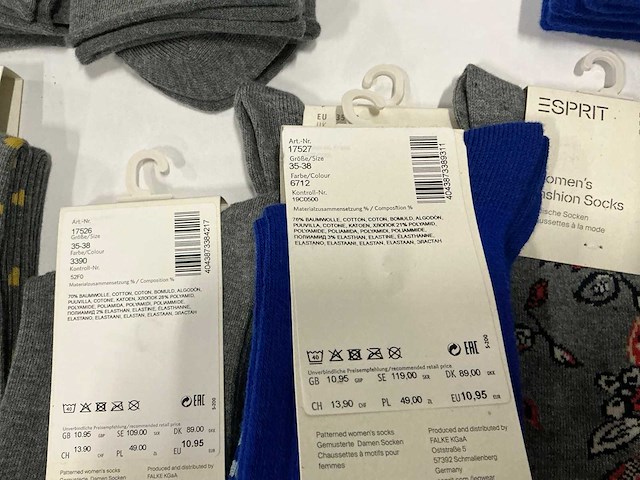 Partij diverse esprit womens fashion socks (50x) - afbeelding 2 van  15