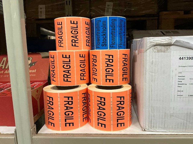 Partij diverse etiketten/tape/sluitzegels (6615x) - afbeelding 2 van  12