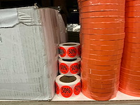 Partij diverse etiketten/tape/sluitzegels (6615x) - afbeelding 5 van  12