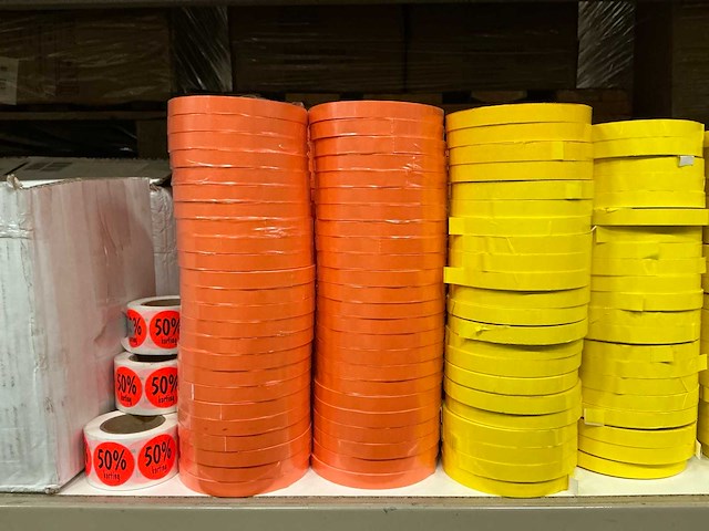 Partij diverse etiketten/tape/sluitzegels (6615x) - afbeelding 6 van  12