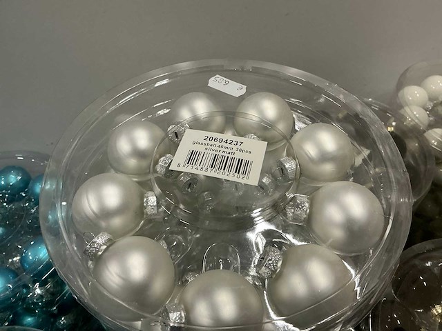 Partij diverse glassballs 40mm 36pcs/per tube (101 tubes) - afbeelding 6 van  19