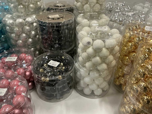 Partij diverse glassballs 40mm 36pcs/per tube (101 tubes) - afbeelding 8 van  19
